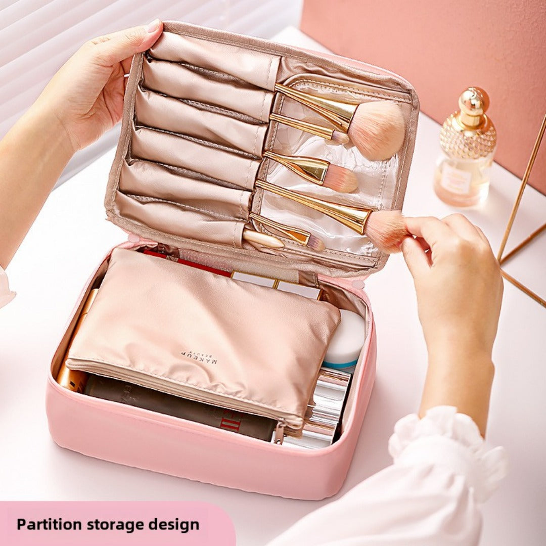 Portable Cosmetic Storage Bag – Large Waterproof Toiletry Bag with Compartments