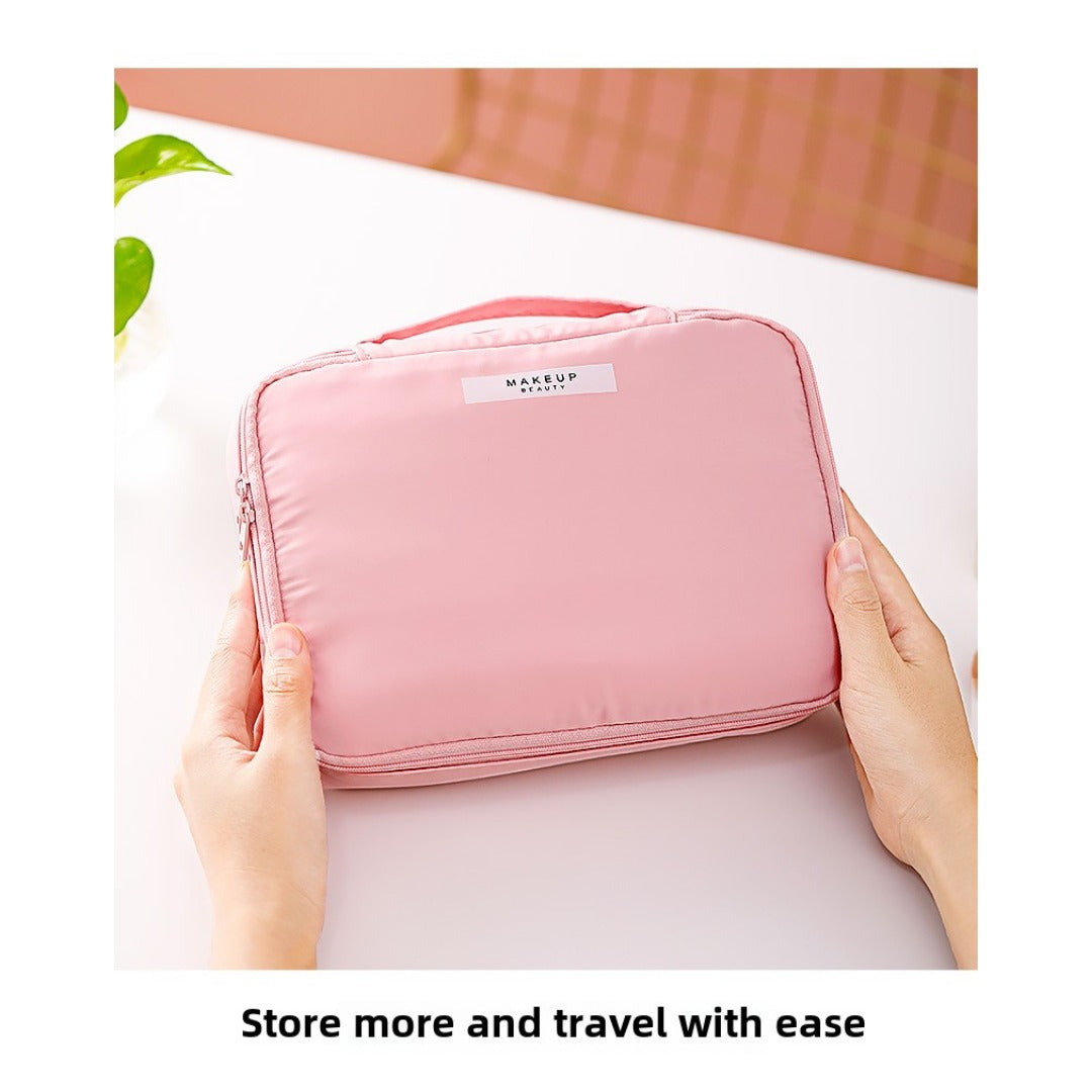Portable Cosmetic Storage Bag – Large Waterproof Toiletry Bag with Compartments