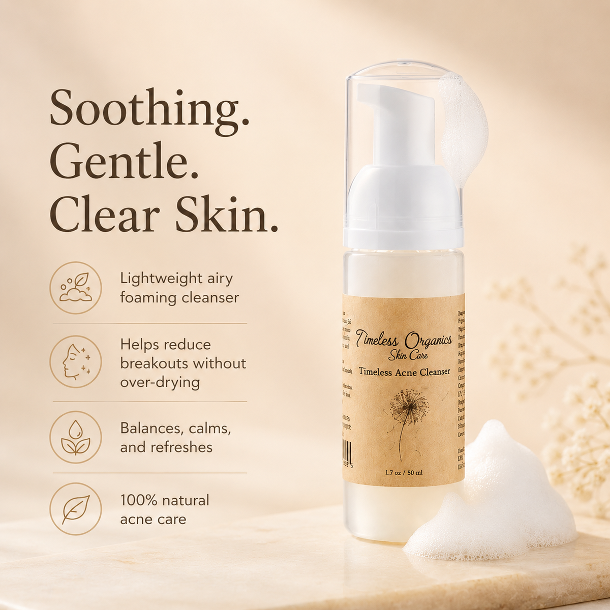 Foaming Acne Cleanser – Deep Pore Purifying Face Wash