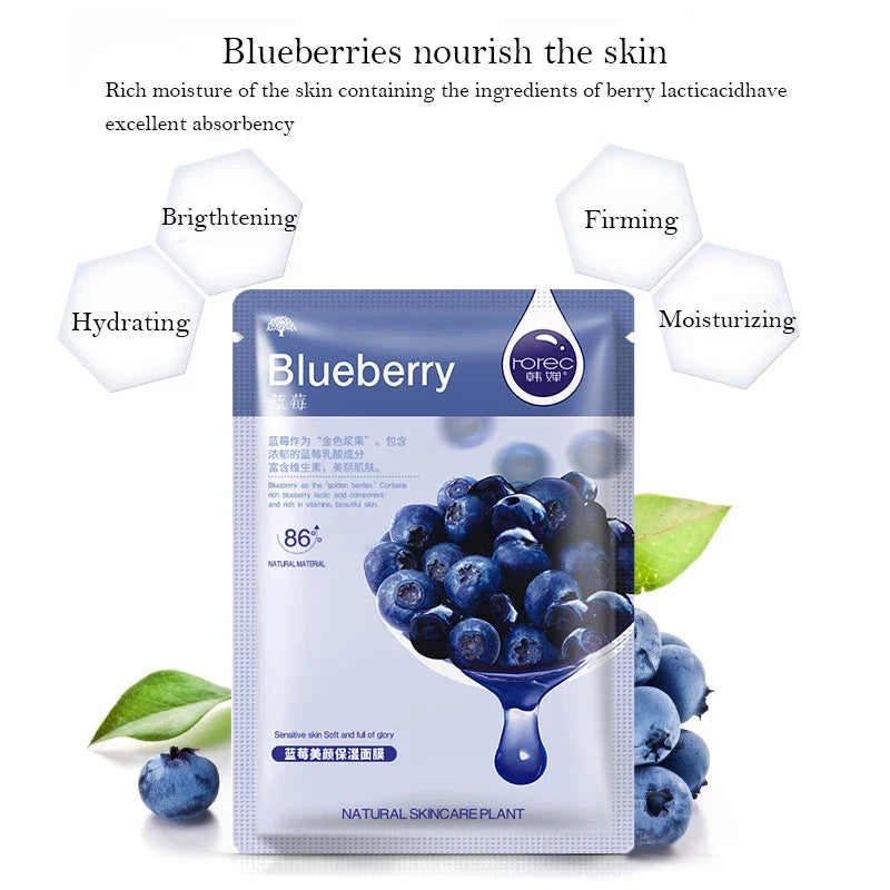 Korean Natural Plant Sheet Mask – Aloe & Fruit Anti-Aging 10pcs