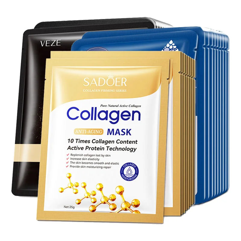Korean Hydrating Face Mask – Hyaluronic Acid & Collagen 20pcs