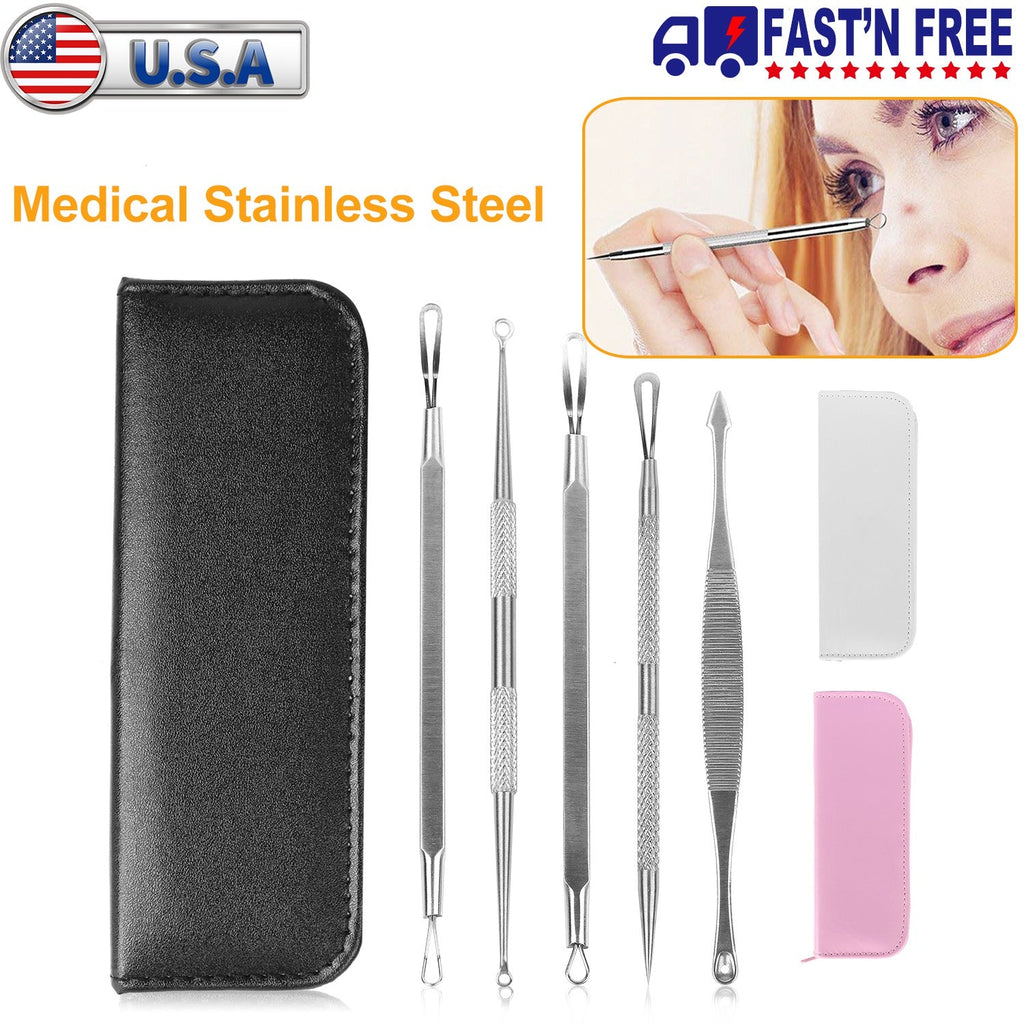 Blackhead Remover Kit – 5-Piece Stainless Steel Acne Tool Set